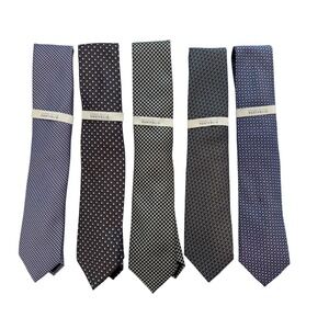 Perry Ellis Portfolio Men's Ties Classic business office casual Necktie Lot of 5